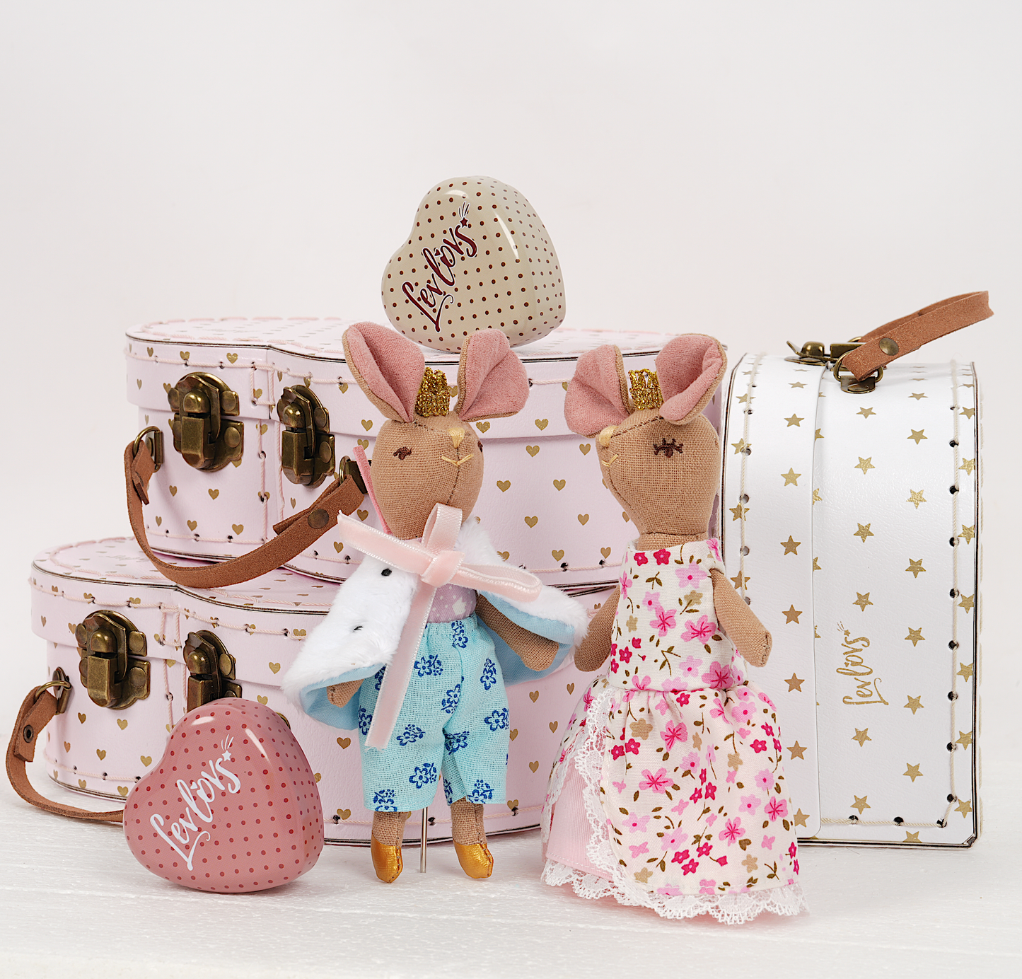 LEVLOVS - Prince and Princess Mice in a Case 