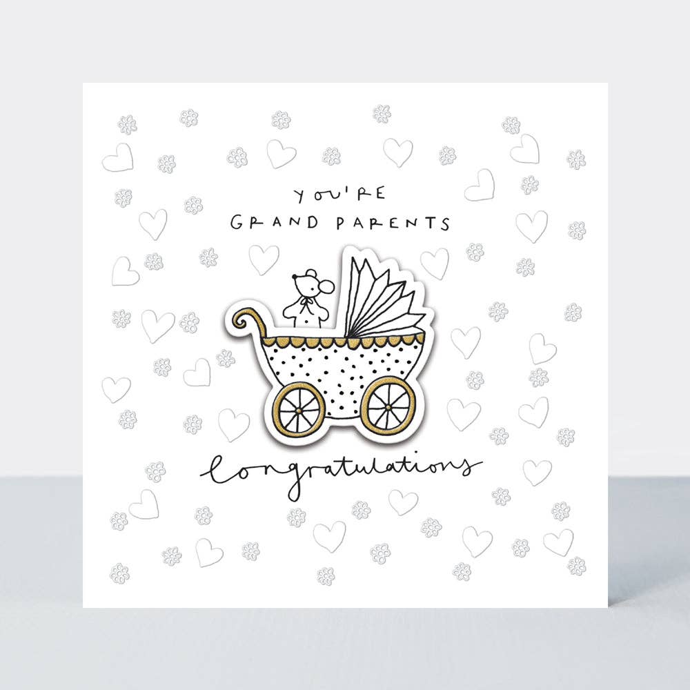 Rachel Ellen Designs - Paper Treasures - You're Grandparents/Congratulations/Pram
