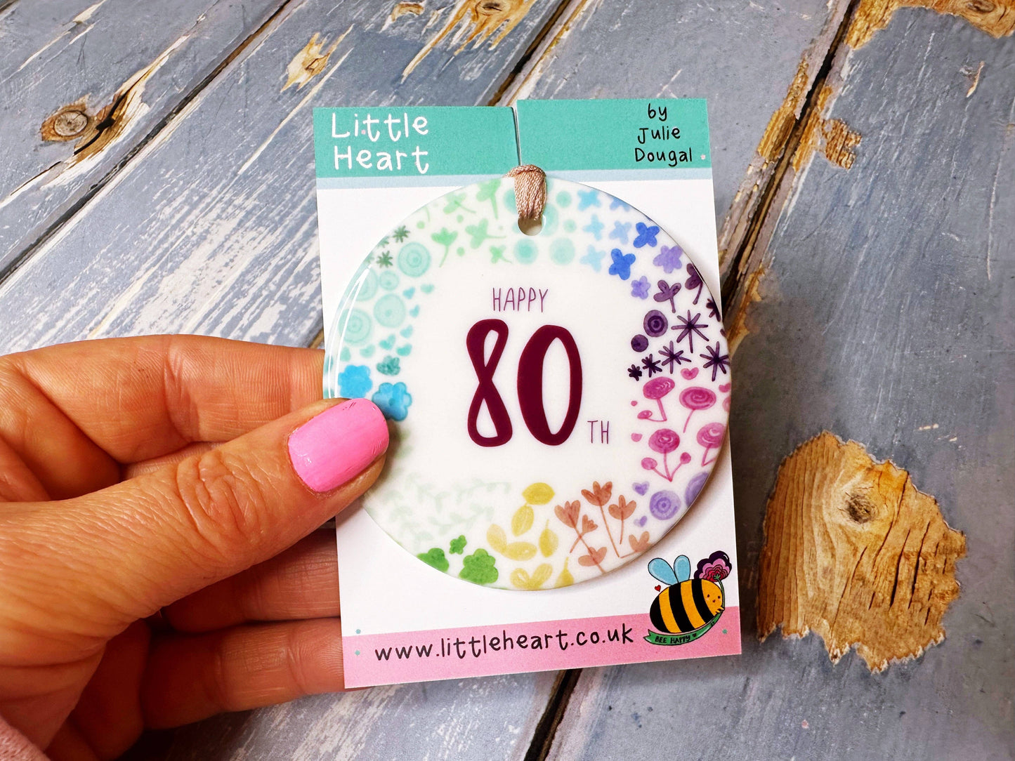 Little Heart - 80 years Floral Ceramic Circle