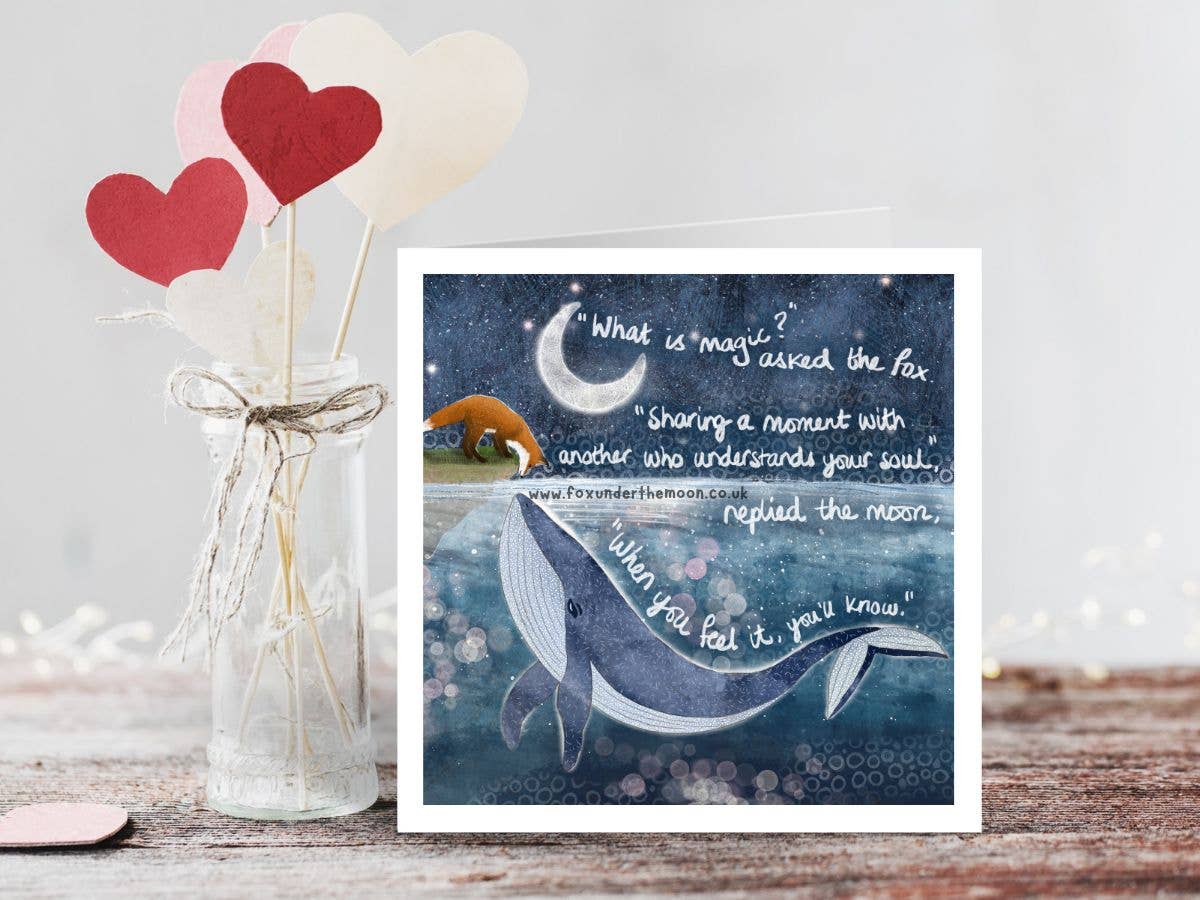 Fox Under The Moon - 'Soul Mates' - Greeting Card by Fox Under The Moon