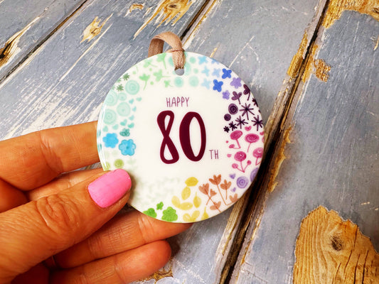 Little Heart - 80 years Floral Ceramic Circle