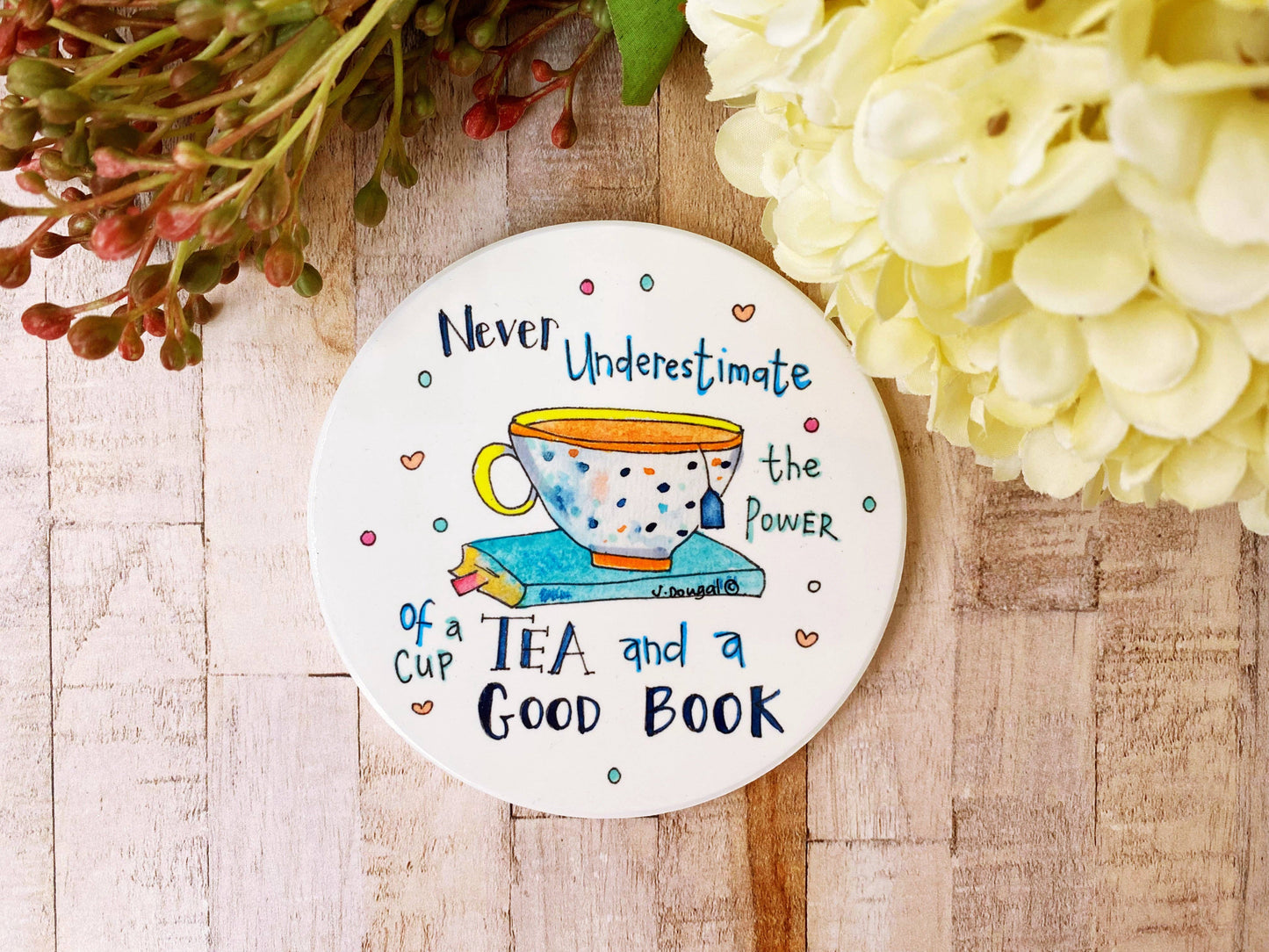 Little Heart - Tea Round Ceramic Coaster