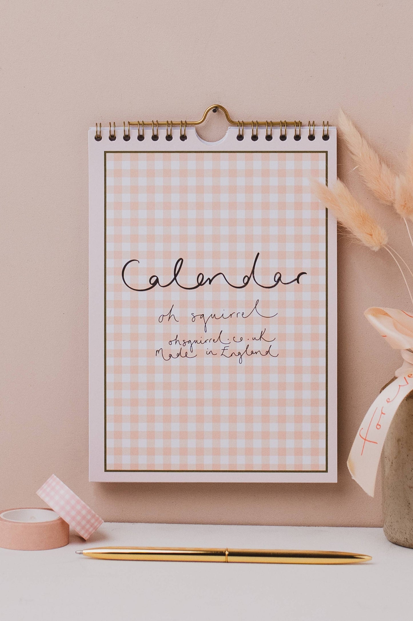Oh Squirrel - Perpetual Gingham Calendar