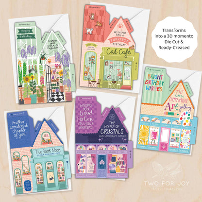 Two For Joy Illustration - Cake for Breakfast Birthday Card – 3D Slot Together Card