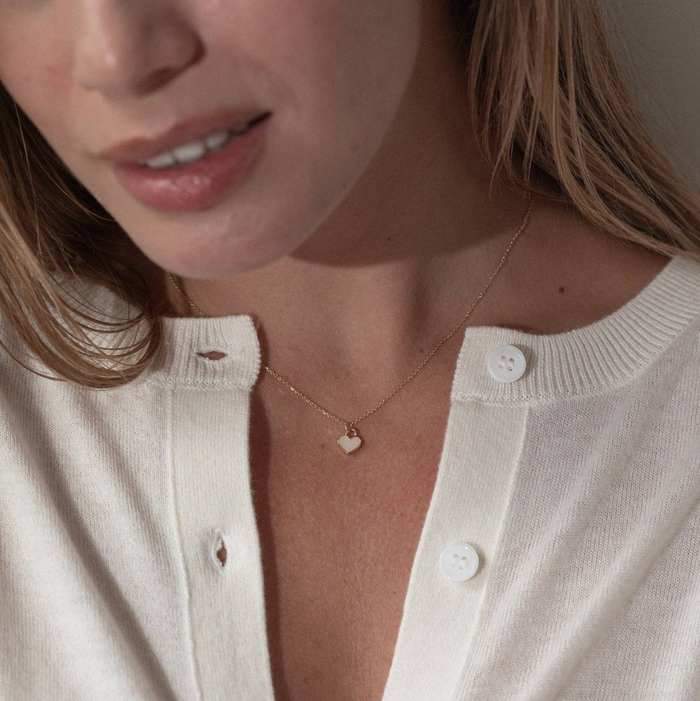 One & Eight - Latte Heart Necklace