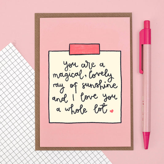 Oh, Laura - Greeting card - 'ray of sunshine'