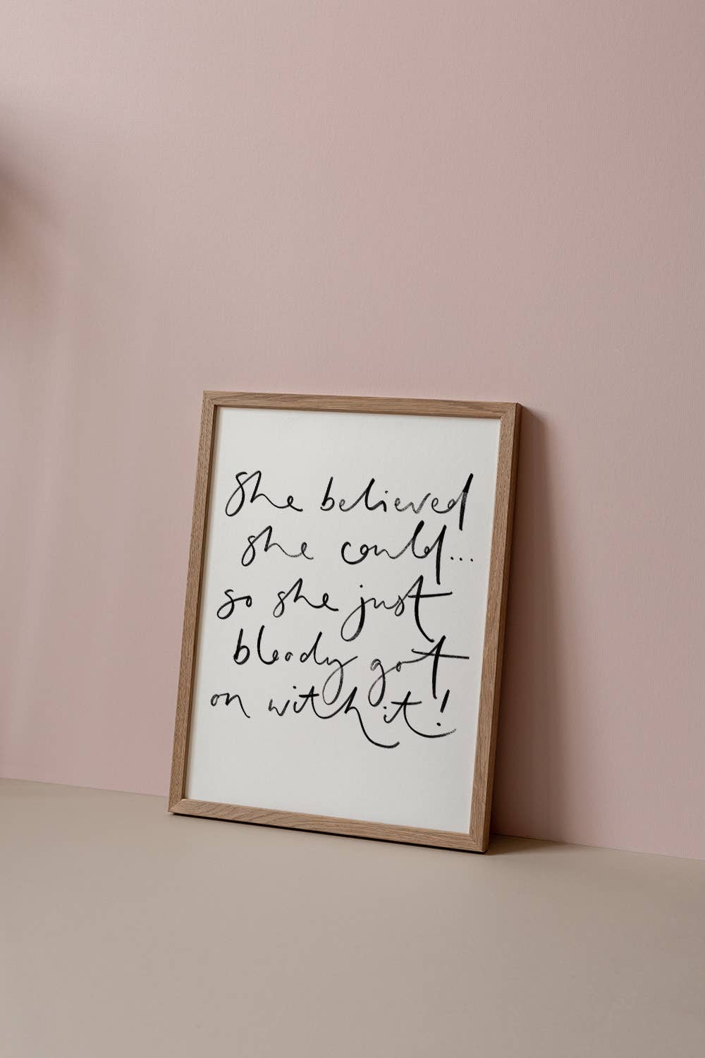 Oh Squirrel - She Believed She Could... Monochrome Print A4 or A3
