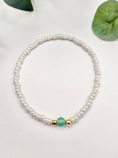 Candi Co Jewellery - Pastel Gemstone Seed Beaded Bracelet
