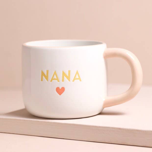 Lisa Angel - Ceramic Orange Heart Nan Mug
