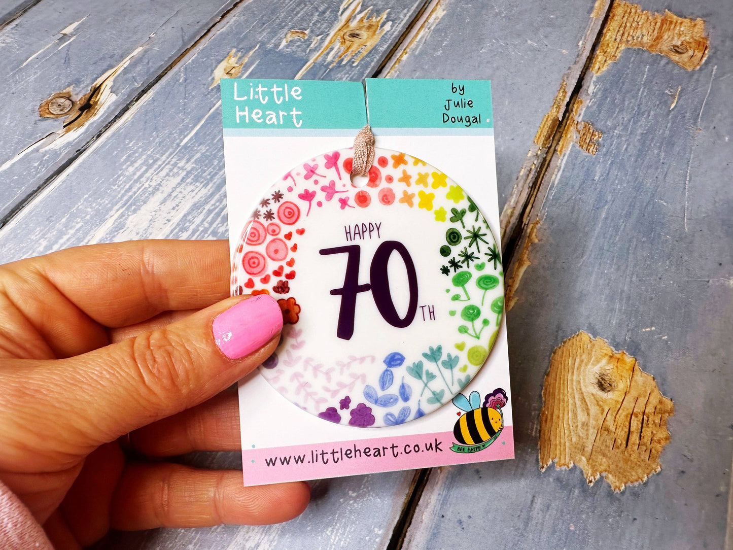 Little Heart - 70 years Floral Ceramic Circle