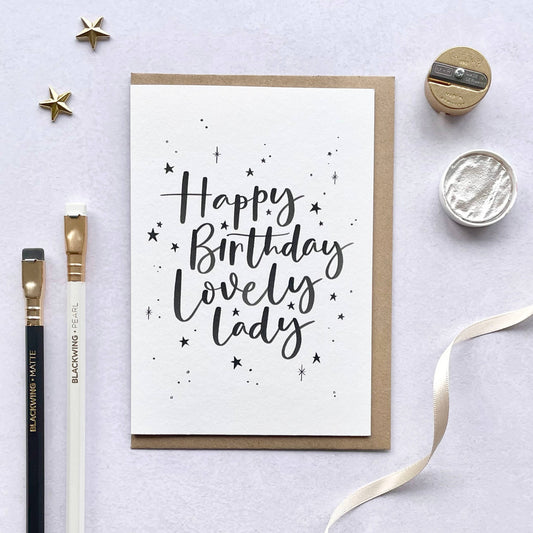Jen Roffe Lettering Studio - Happy Birthday Lovely Lady