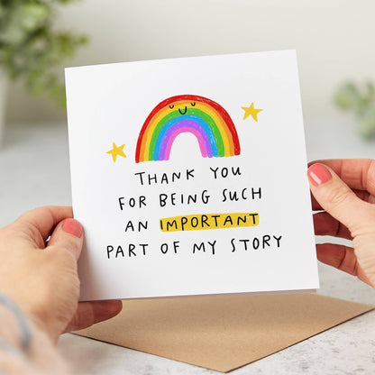 Important Part Of My Story - Thank You Card