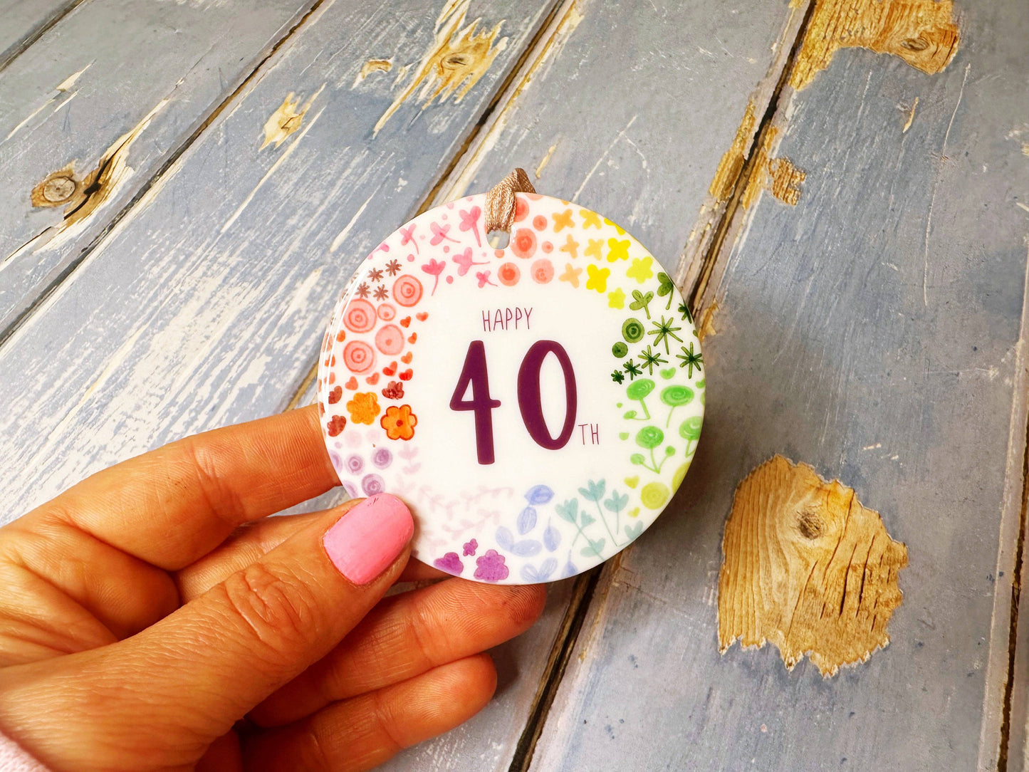 Little Heart - 40 years Floral Ceramic Circle