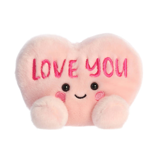 Limited edition USA only - 5" Plush Pal Love You Candy Heart Palm Pals Stuffed Animal