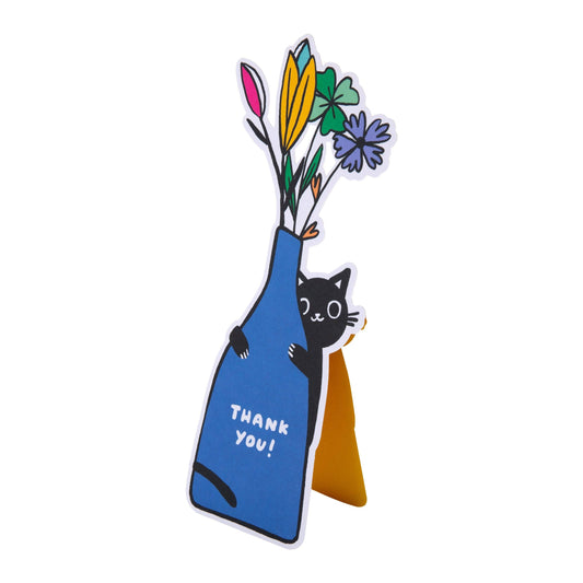 Hallmark - Magical Botanicals Paper Flowers - Die Cut Black Cat Design
