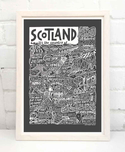 Sketchbook Design - Scotland Landmarks It's The Country Of Art Print