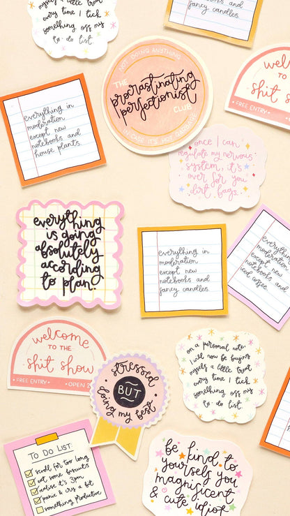 Oh, Laura - Vinyl sticker - procrastinating perfectionist