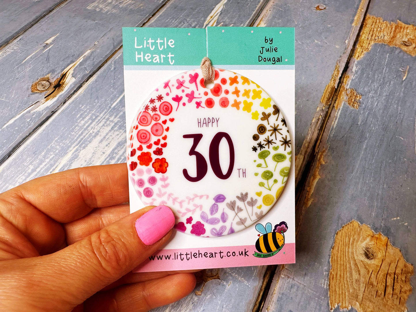 Little Heart - 30 years Floral Ceramic Circle