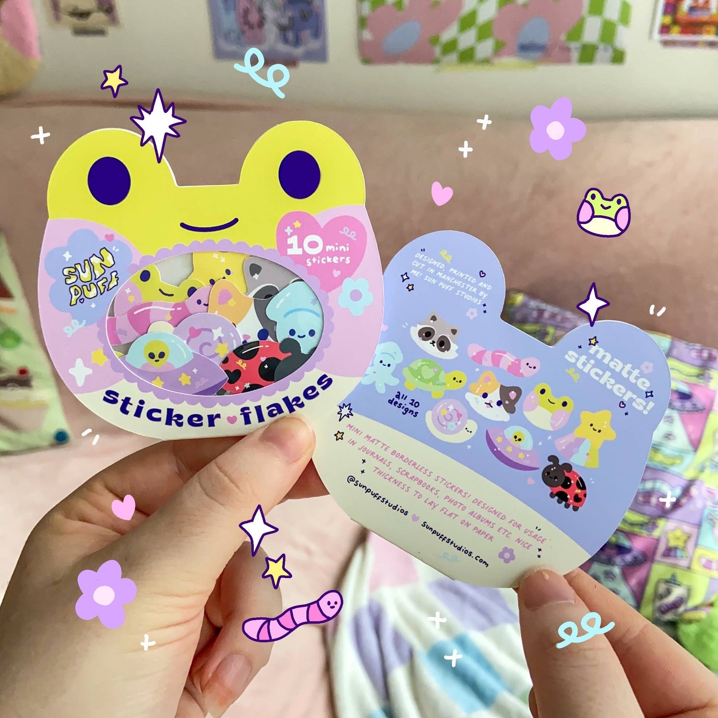 Sun Puff Studios - Froggy Sticker Flakes