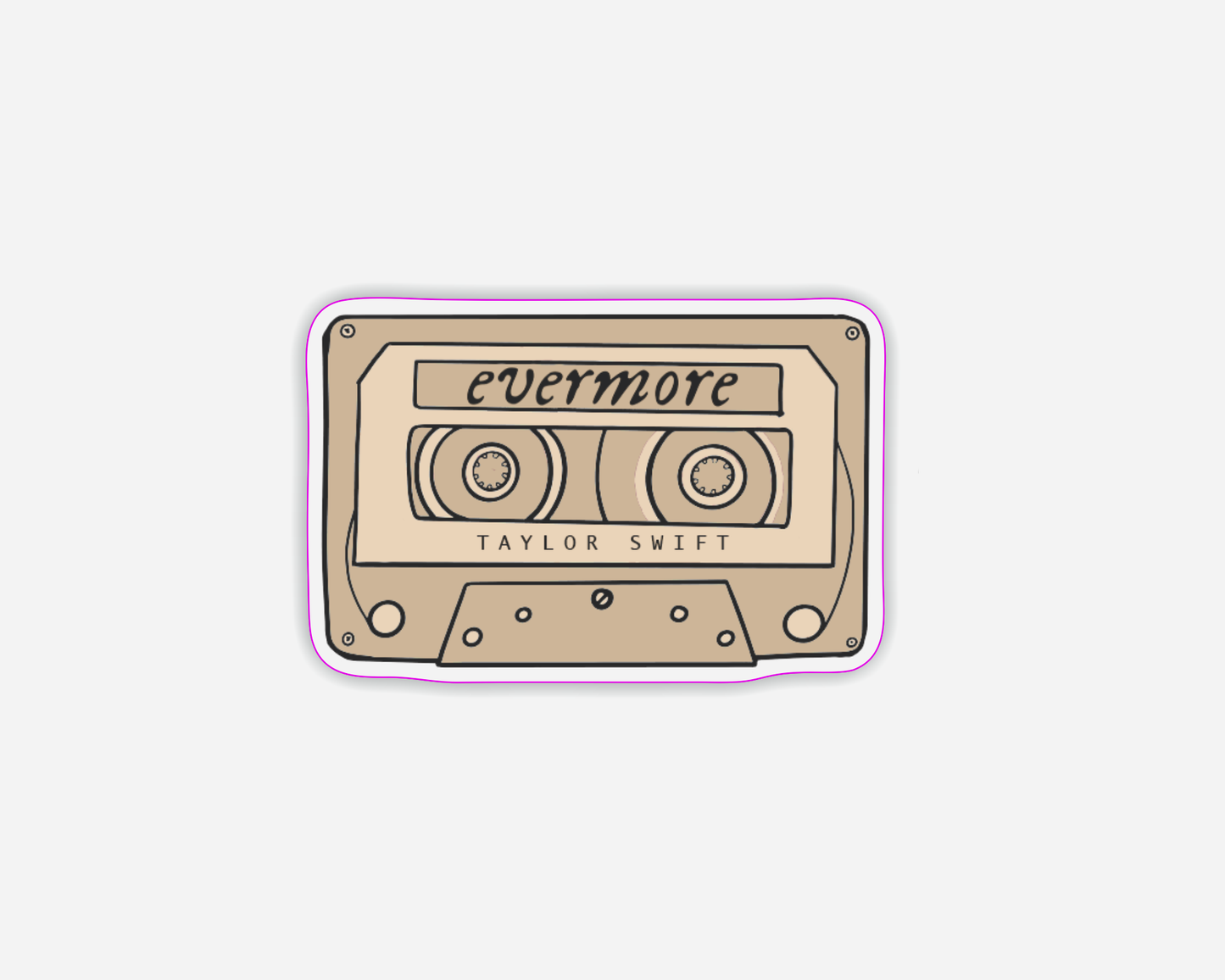 Danni Boden Designs - Evermore Album Inspired Cassette Tape Sticker - Taylor Swift
