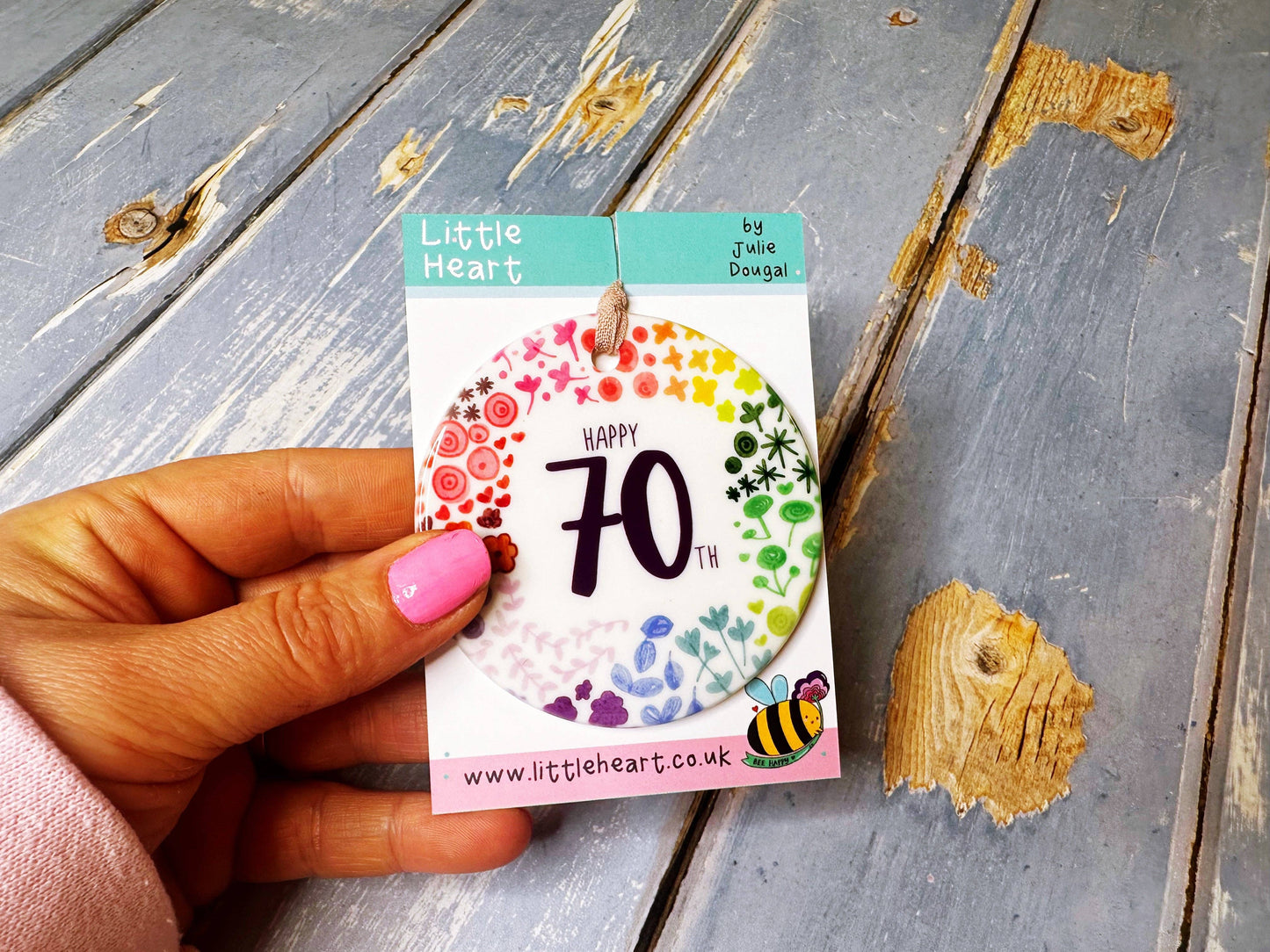 Little Heart - 70 years Floral Ceramic Circle