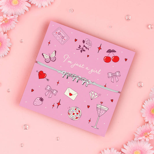 letterboxlove - I'm Just a Girl Bow Bracelet