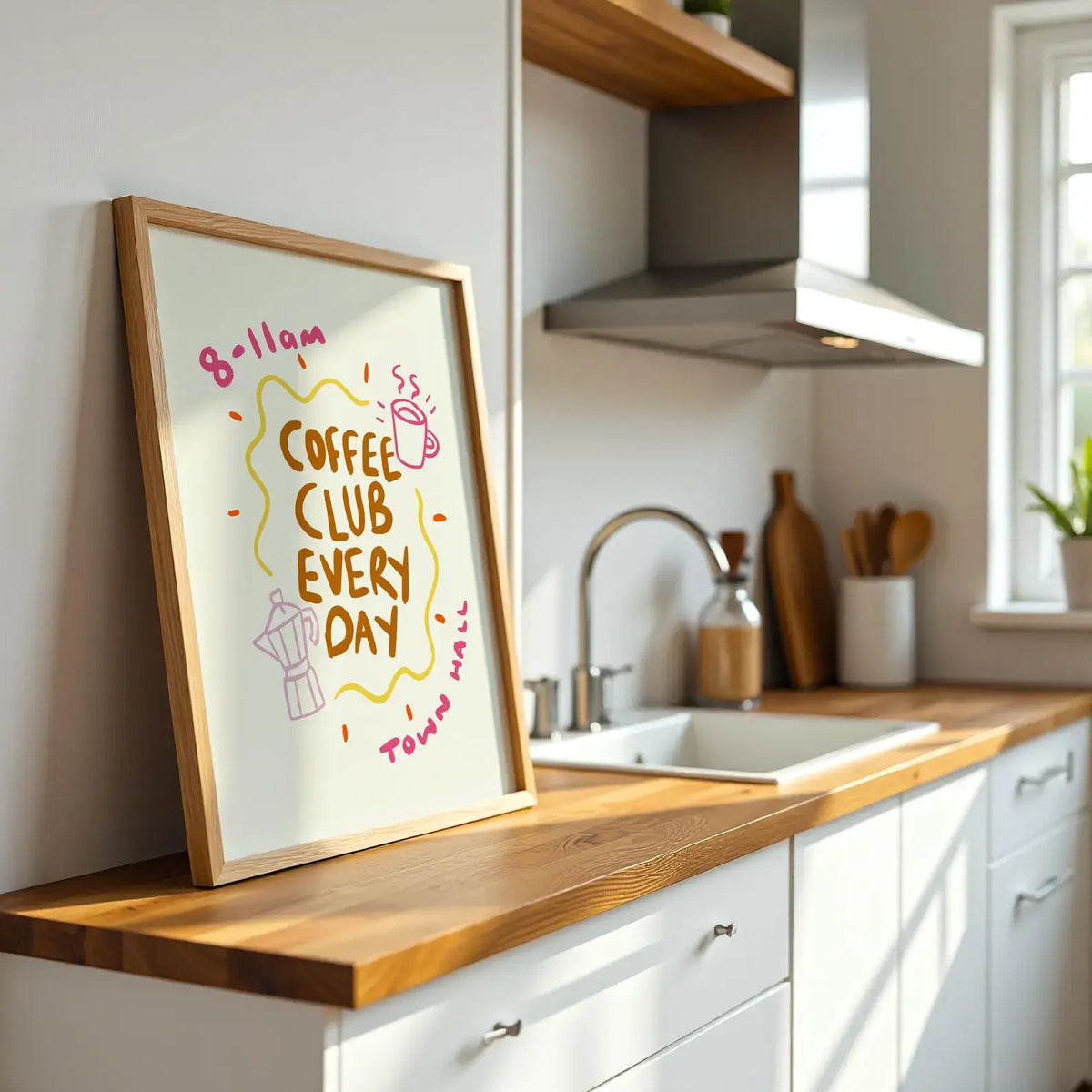 Mother & Sun Studio - Coffee Club Doodle Poster