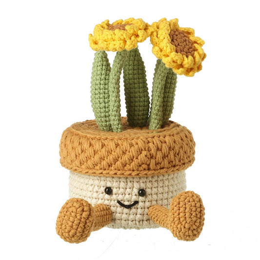 Heaven Sends - SMILEY CROCHET CACTI IN PLANT POT