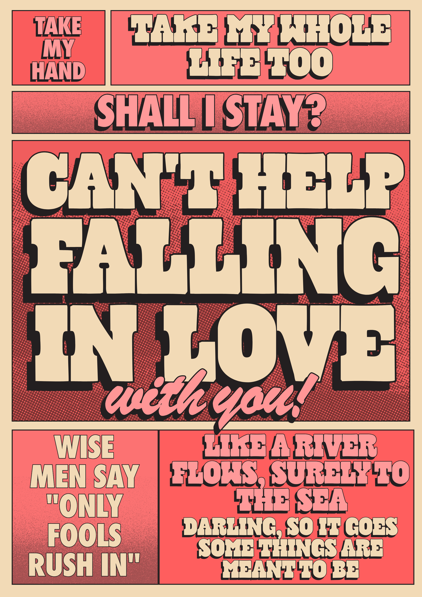 Blue Iris Designs Co - Can’t help falling in love Elvis inspired print
