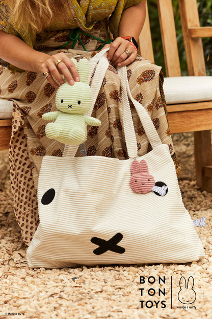 Miffy by S-c Brands - Miffy Flat Keyring Corduroy ECO Dusty Rose 10cm