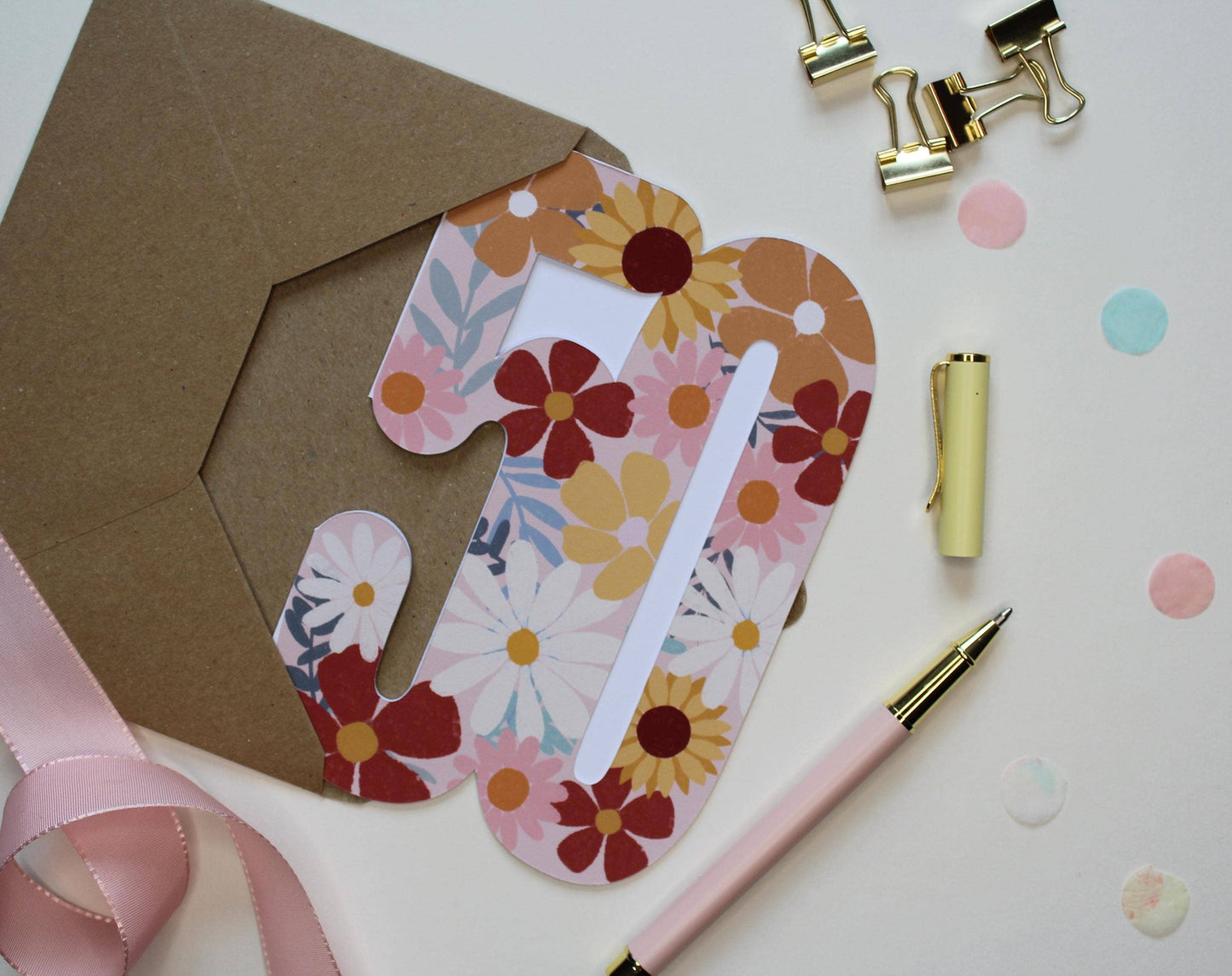 Ellice Owens Designs - Floral 50th Birthday Card for Her
