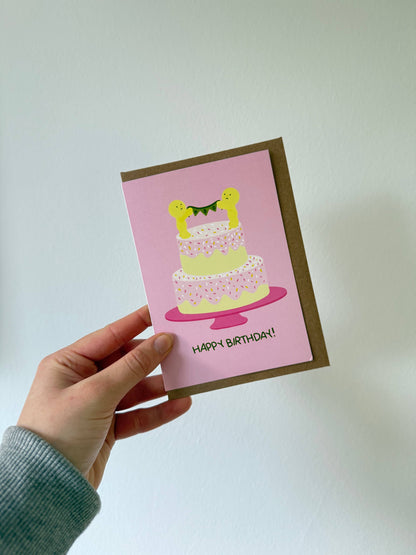 Gallerybylara - Smiski "Happy Birthday" greeting card. Trinket. A6. 
