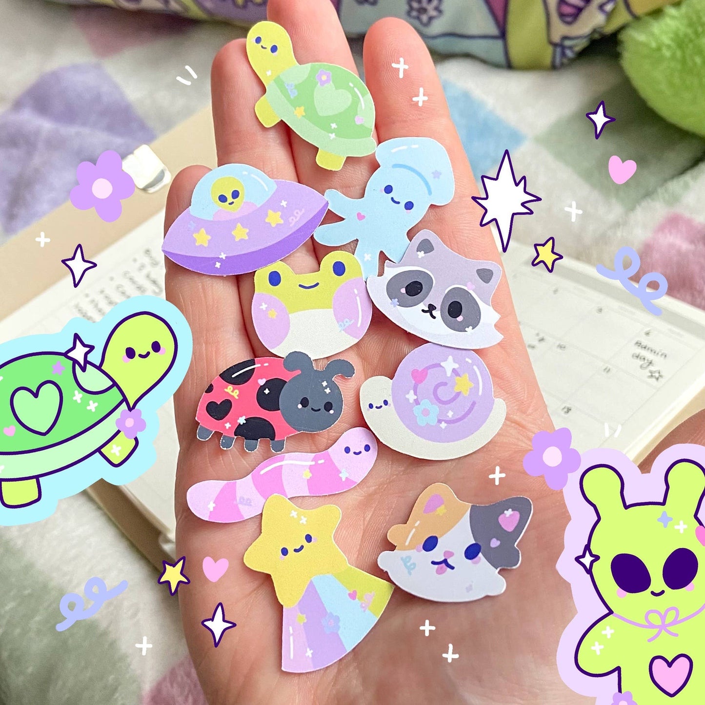 Sun Puff Studios - Froggy Sticker Flakes