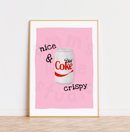 Emm's Little Studio - Nice & Crispy Diet Coke Print