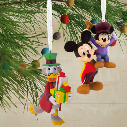 Hallmark - St Disney Christmas Ornaments - Set 2 - Mickey's Xmas Carol