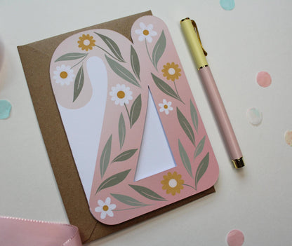 Ellice Owens Designs - 21st Birthday Card – Floral Cutout Design for Her