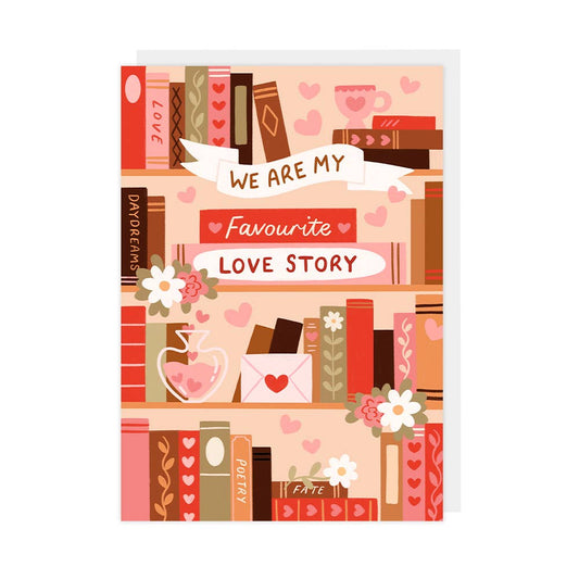 Hopscotch Paper Co. - Book Valentine's Day Card, "Favourite Love Story" Book Card