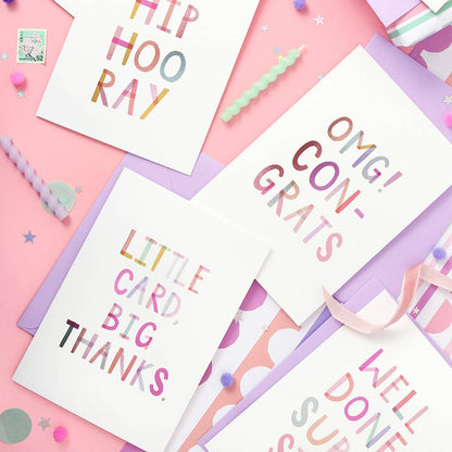 Two For Joy Illustration - Little Card, Big Thanks – Thank you Luxury Foiled Card