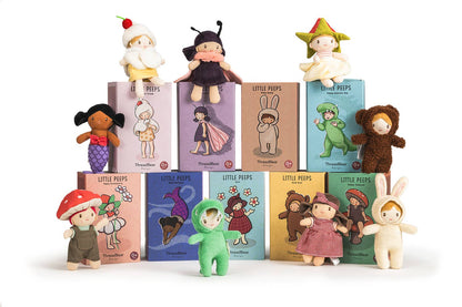 ThreadBear Design UK/EU - ThreadBear Little Peeps Danny Dinosaur - Matchbox doll 12cm