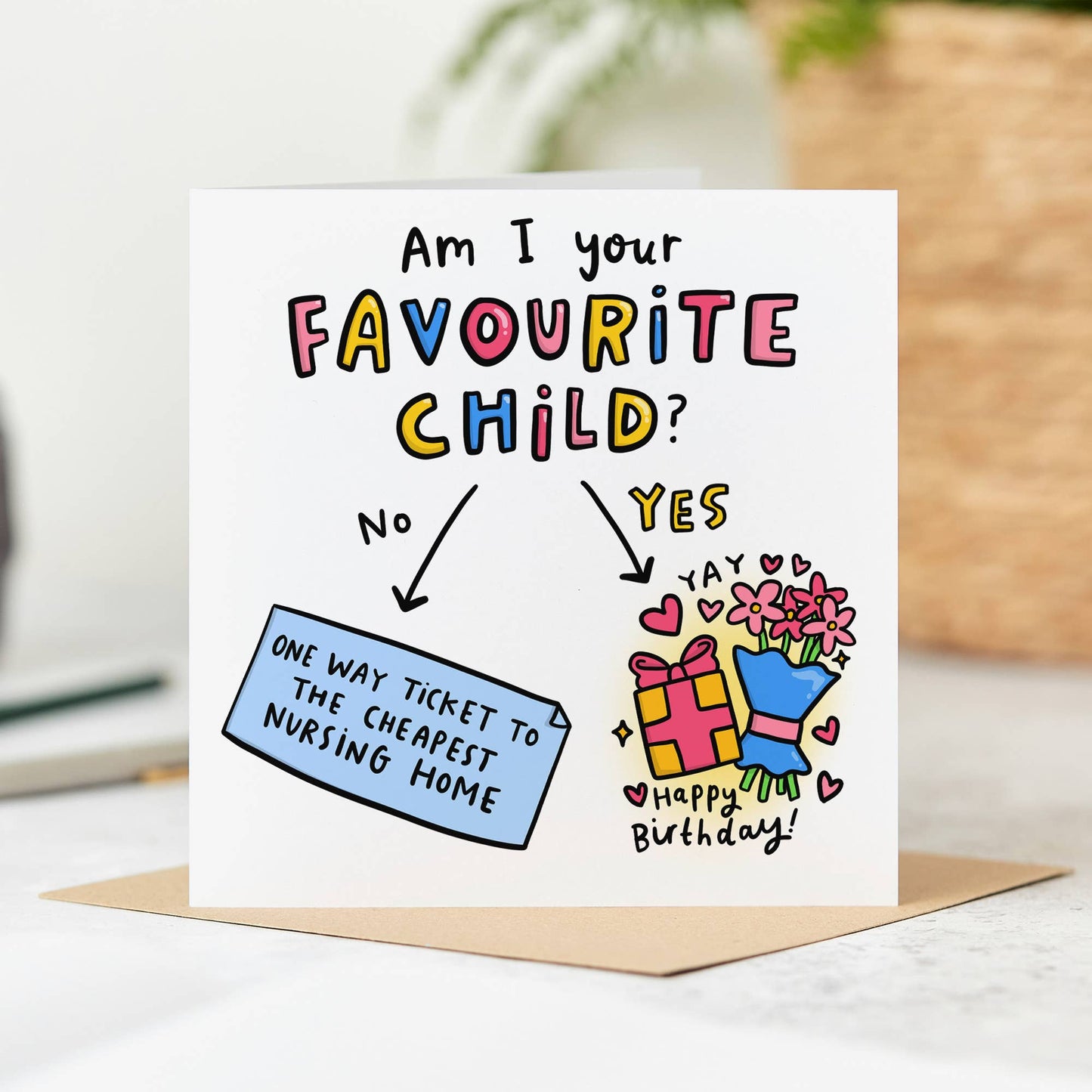 Am I Your Favourite Child Birthday Card