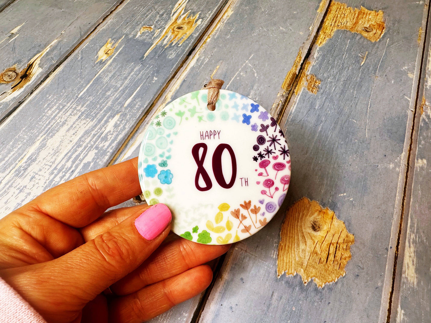 Little Heart - 80 years Floral Ceramic Circle