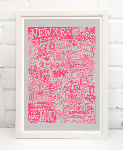 Sketchbook Design - New York City Landmarks It's The City Of Art Print