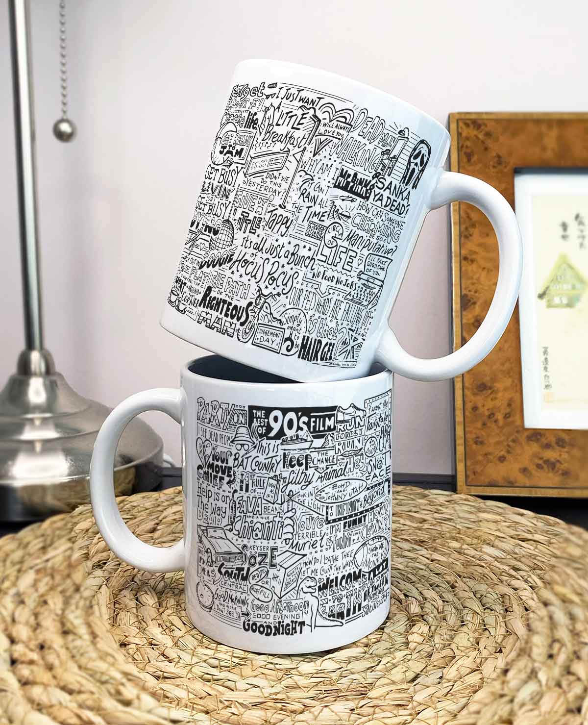 Sketchbook Design - 1990s Film Movie Illustration Mug