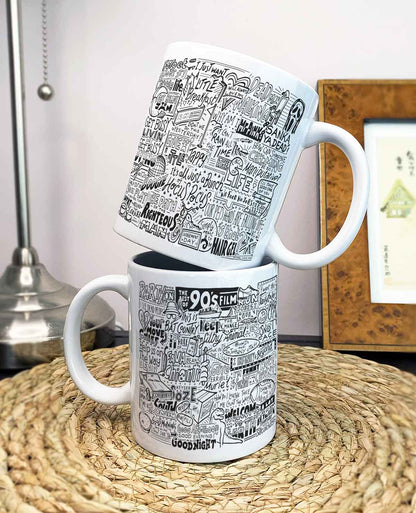 Sketchbook Design - 1990s Film Movie Illustration Mug