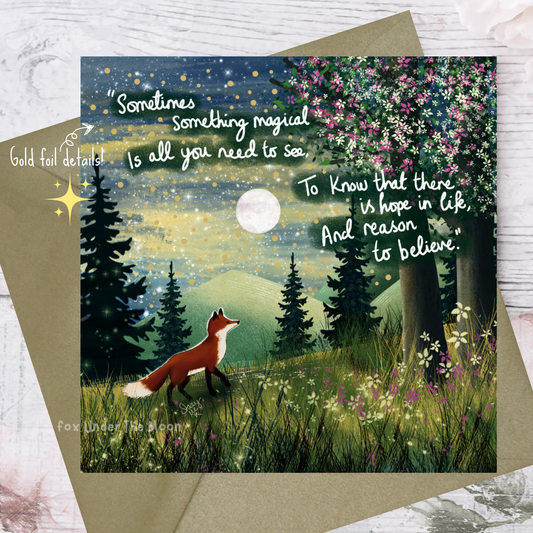 Fox Under The Moon - 'Magical' - Greeting Card From Fox Under The Moon