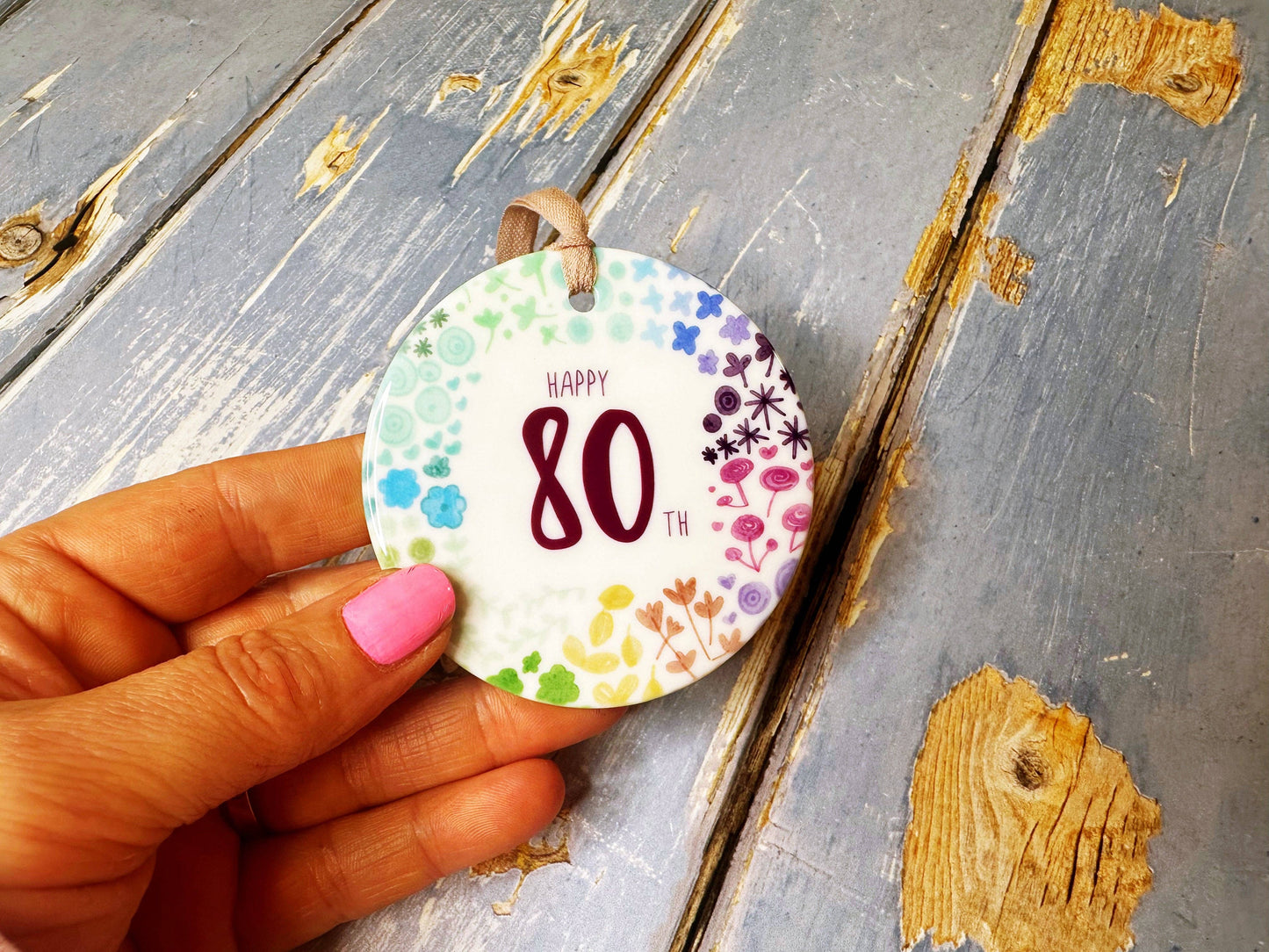 Little Heart - 80 years Floral Ceramic Circle