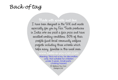 Believe You Can - 'Tell Me Your Worries' Blue Glitter Fairy Ornament