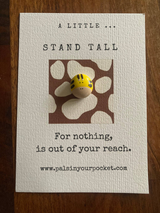 Pals in your Pocket - Animal pocket pal and card. Adopt a pet Giraffe. Confidence 
