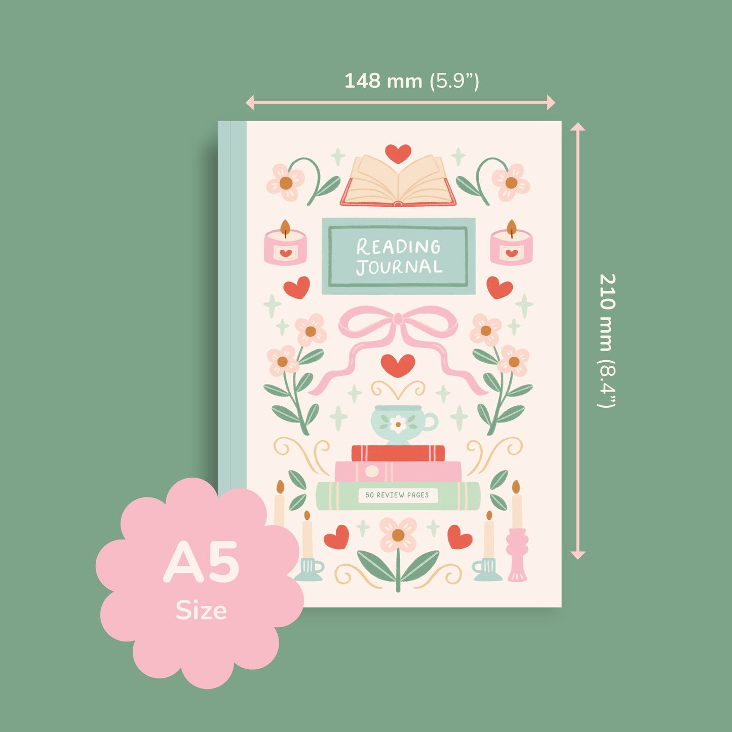 Hopscotch Paper Co. - Reading Journal – 50 Page Book Review Notebook