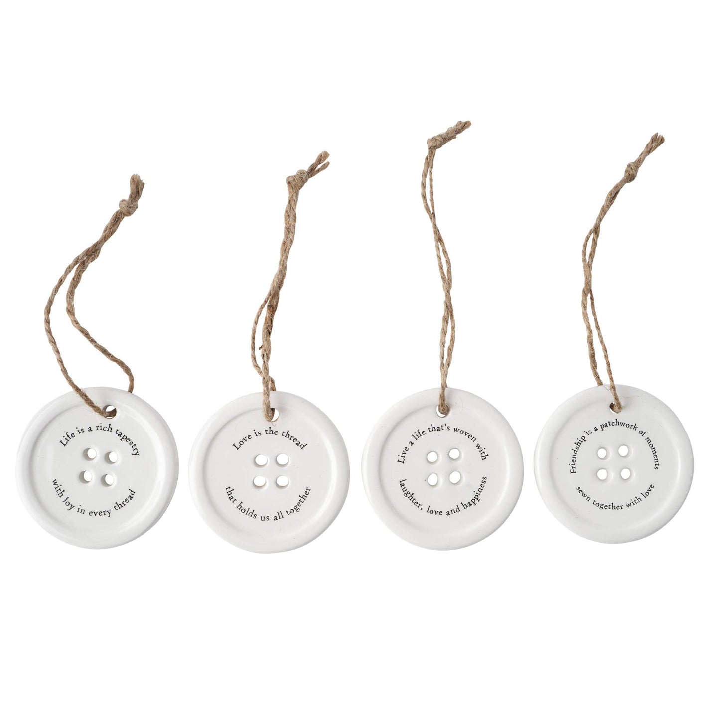 CGB Giftware - Send With Love 8 Assorted Button Hangers In Dish